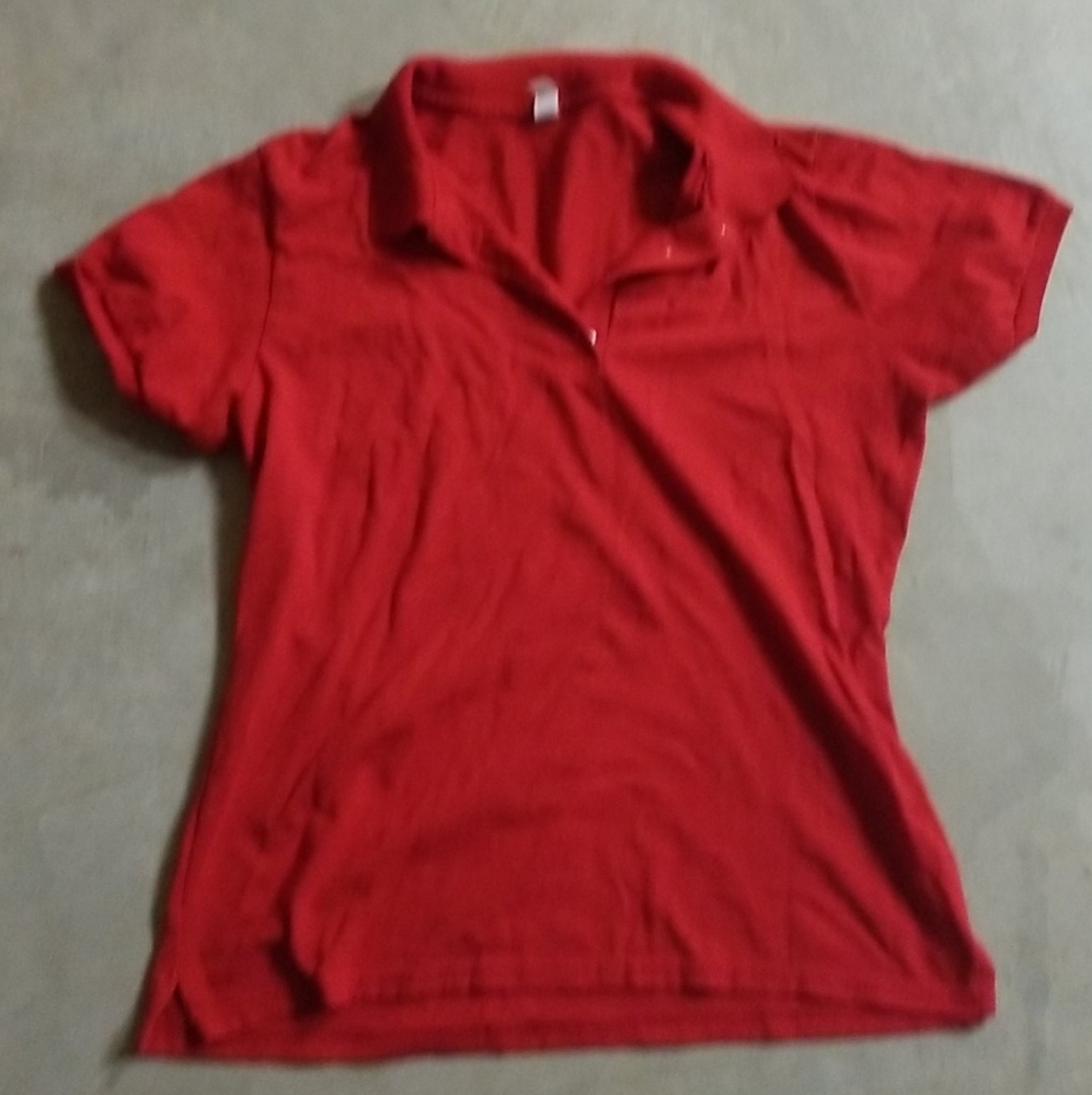 Red collared Tee